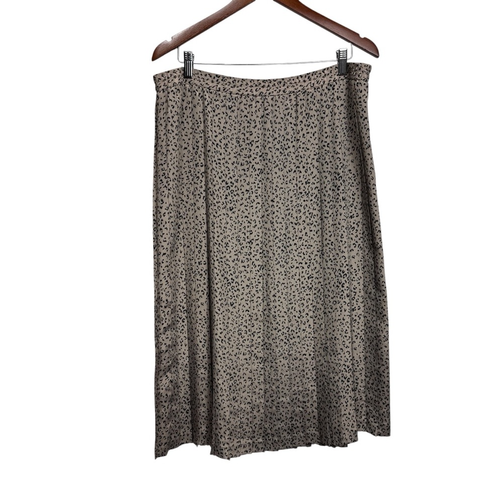 Vintage Andrea Gayle Pleated Leopard printed Skirt